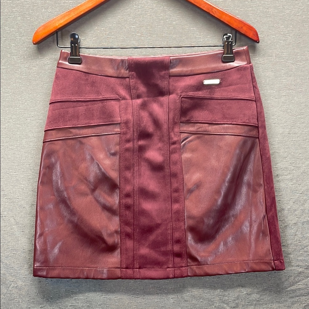 Marc New York faux leather Red‎ Mini Pencil Skirt
